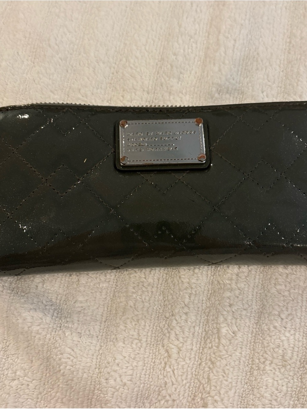 Vintage Marc By Marc Jacobs quilted patent leather continental zip-around wallet
